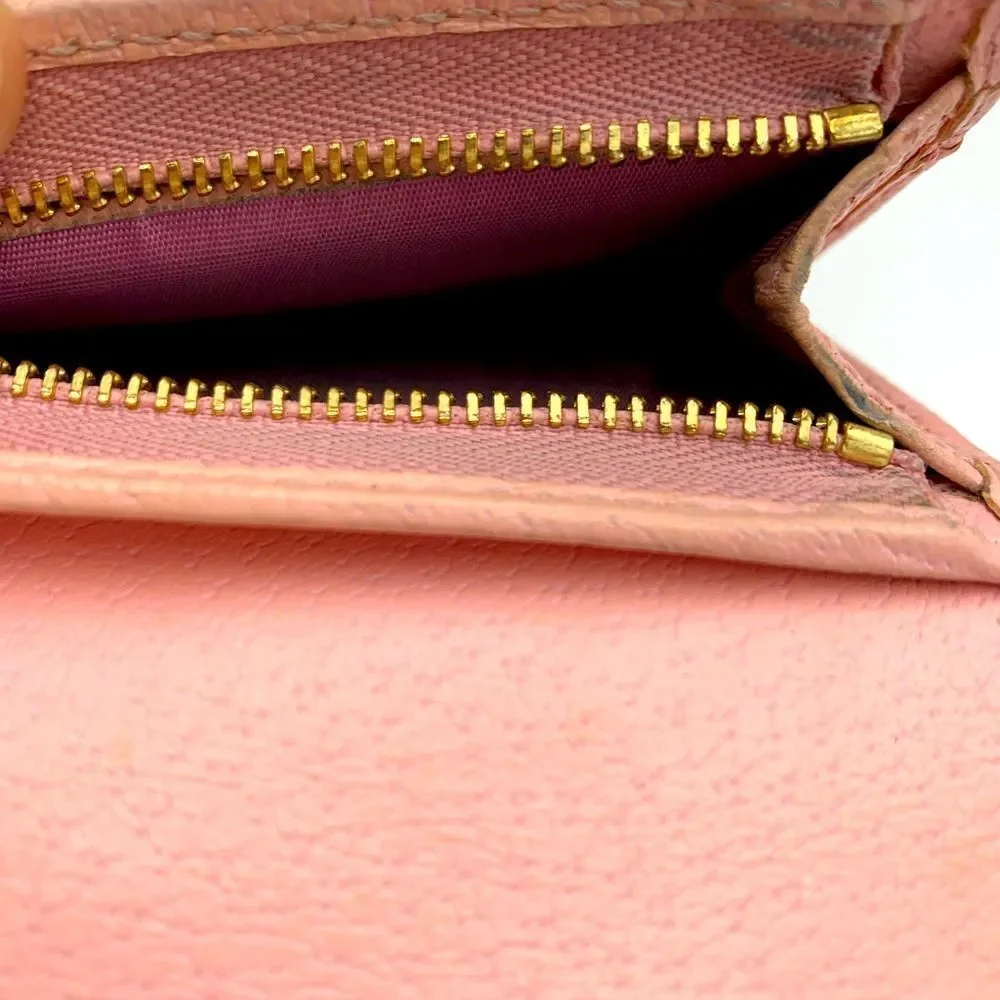 Ltd Edition GUCCI GG Logo Japanese Floral Pinks Leather Canvas Sml Bifold Wallet - Picture 7 of 10